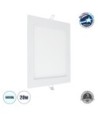 GLOBOSTAR® PANELO 60197 Χωνευτό Panel Οροφής LED 20W 2180lm 120° AC 220-240V IP20 Ψυχρό Λευκό 6000K - Lumileds SMD Chip & TÜV SÜD Driver - Λευκό Γαλακτερό - Μ22.5 x Π22.5 x Υ1.9cm - Q20 x 20cm - 3 Χρόνια Εγγύηση